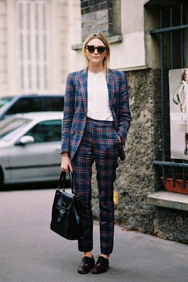 Plaid Pant Suit