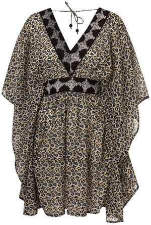 Cream Aztec Animal Kaftan