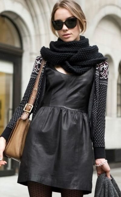 Leather Dress and Lace Heels - 7 Chic Ways to Pair Leather with…