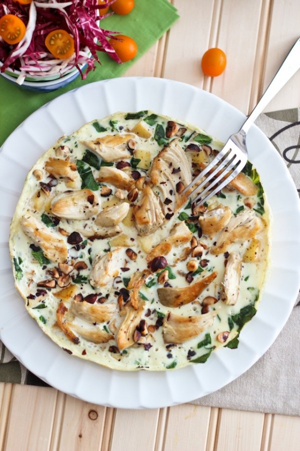 Apple and Chicken Egg White Omelet