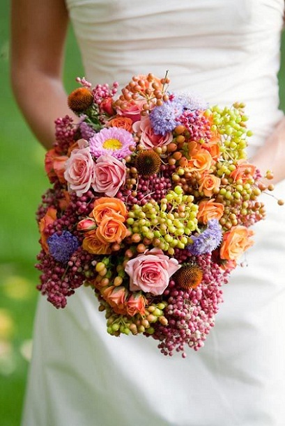 Flowers, Grapes & Pepper Berries...