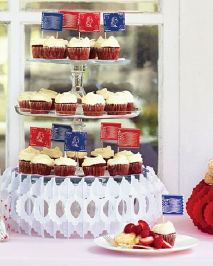 Red, White, & Blue Cupcakes...