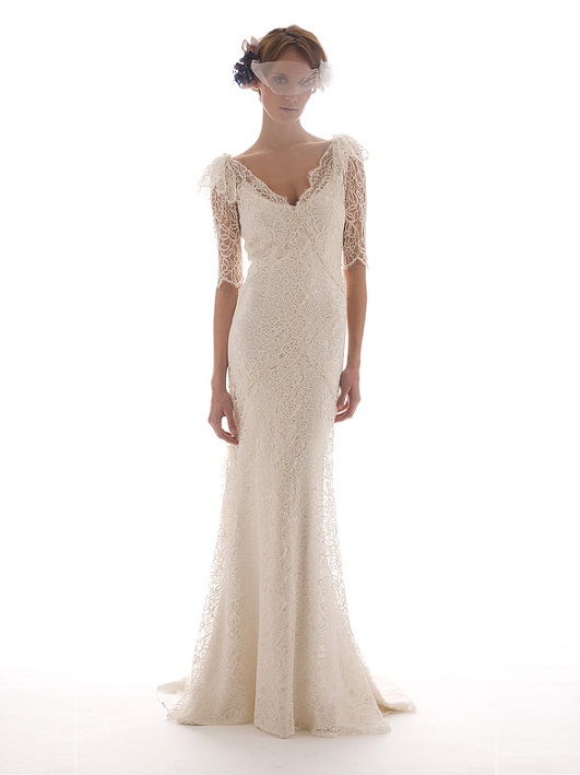 Lace Sleeves Wedding Gown Trend...