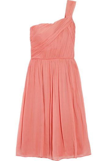 Lucienne One-Shoulder Silk-Chiffon Dress