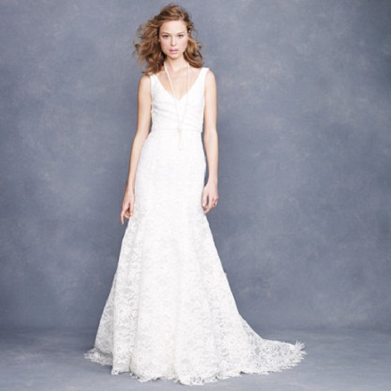 J.Crew Lace Fit & Flare Wedding Dress...