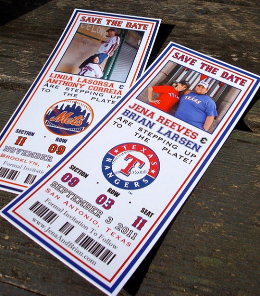 Baseball Theme Wedding save the Date...