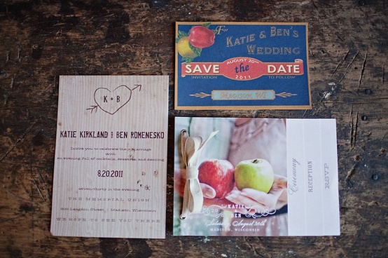 Apple Decor Wedding Invitation...