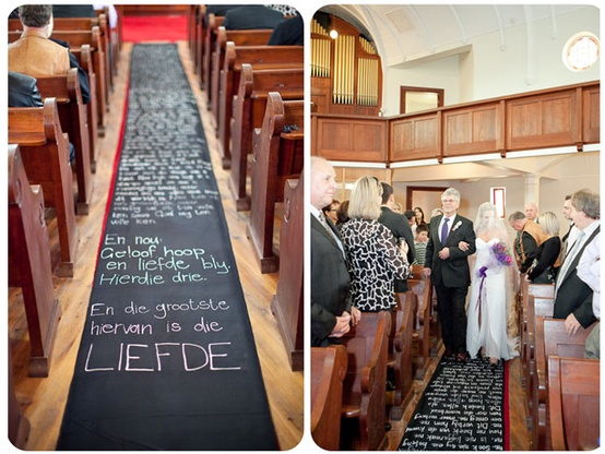 Chalkboard Wedding Aisle Runner...