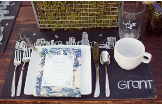 Chalkboard Wedding Placemat...