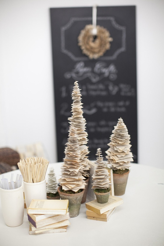 Christmas Wedding Paper Trees...