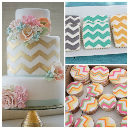 Chevron Themed Wedding Food...