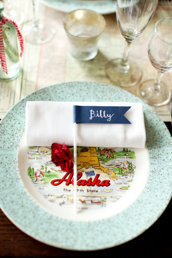 Travel Theme Place Setting...