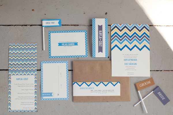 Chevron Themed Wedding Invitation...