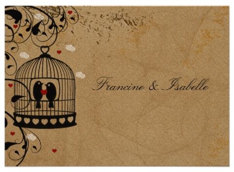 Lovebirds Wedding Invitation