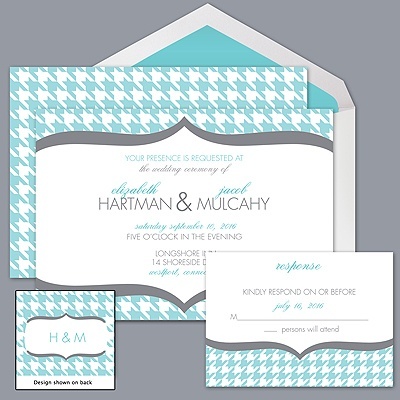 Houndstooth Wedding Invitation...