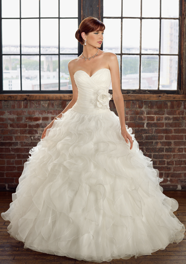 Mori Lee Ruffled Ball Gown...