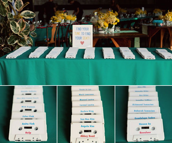 Cassette Tape Escort Cards....