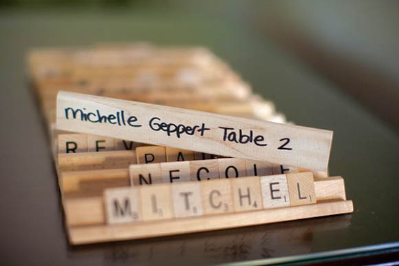 Scrabble Tiles Escort Card...