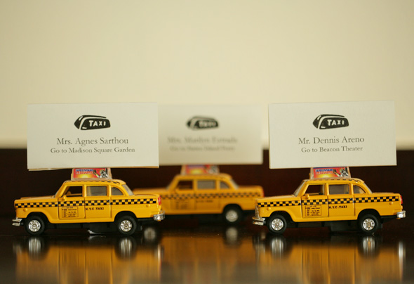 Taxi Cab Escort Cards...