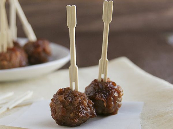 Glazed Meatballs on a Skewer...