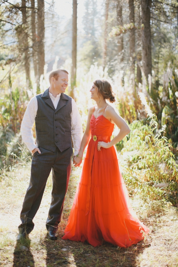 Vintage Red Wedding Dress...