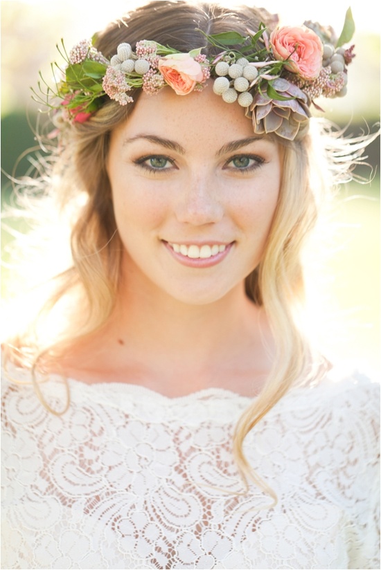 wedding head wreath