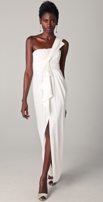 BCBGMAXAZRIA in Barbara One-Shoulder Gown