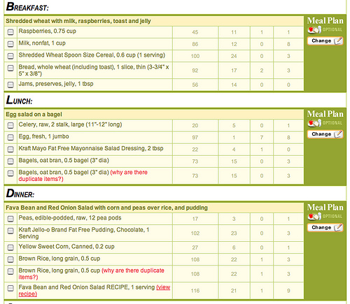 Optional Meal Planner