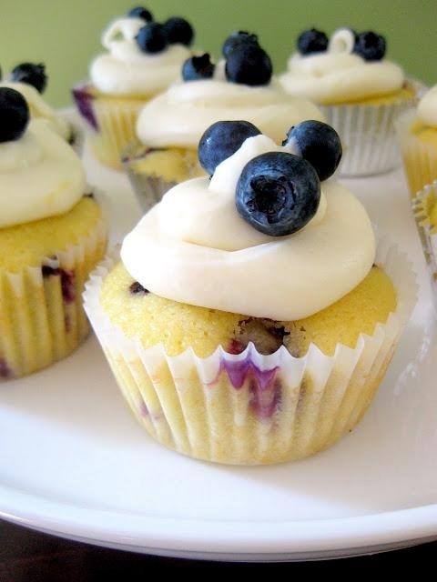 Blueberry Lemon Cupcakes with Lemon Cream Cheese Frosting