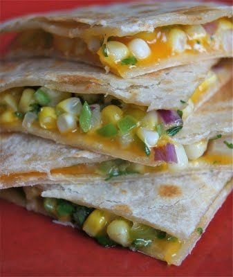 Quesadillas de maíz dulce