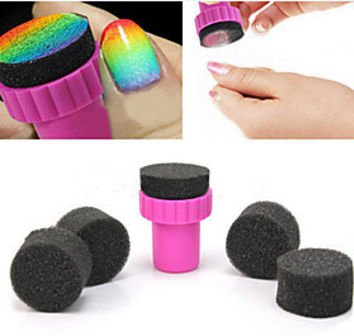 Manicure Sponge Nail Art Stamper Tools with 5PCS