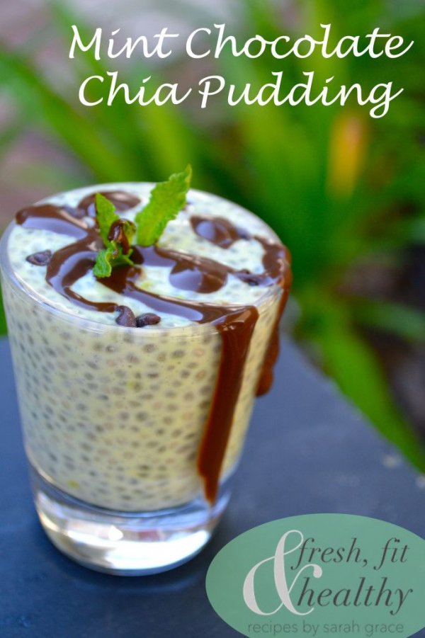 Mint Chocolate Chip Chia Pudding