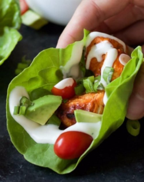 Grilled Buffalo Chicken Lettuce Wraps