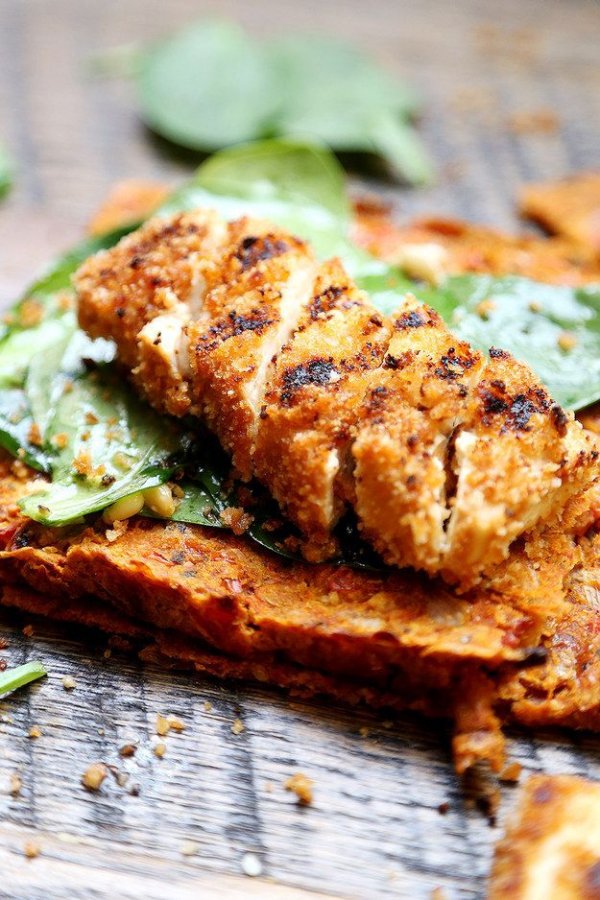 Grilled Breaded Tofu Steaks