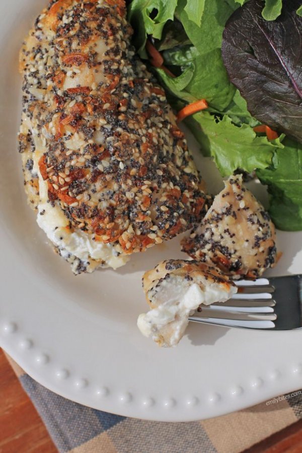 Cream Cheese Stuffed Everything Chicken