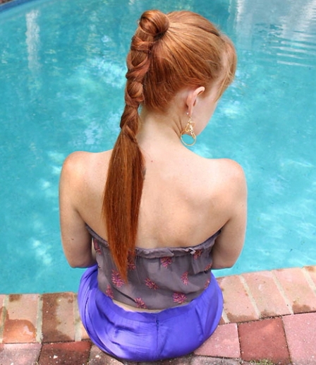 Try a Cinched Ponytail