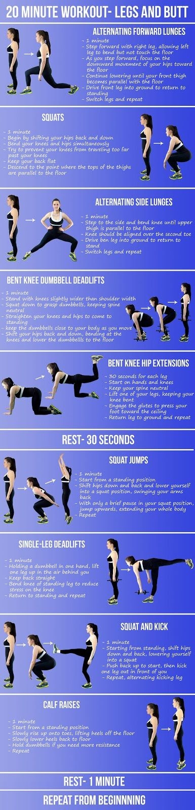 20 Minute Workout for Your Legs & Butt