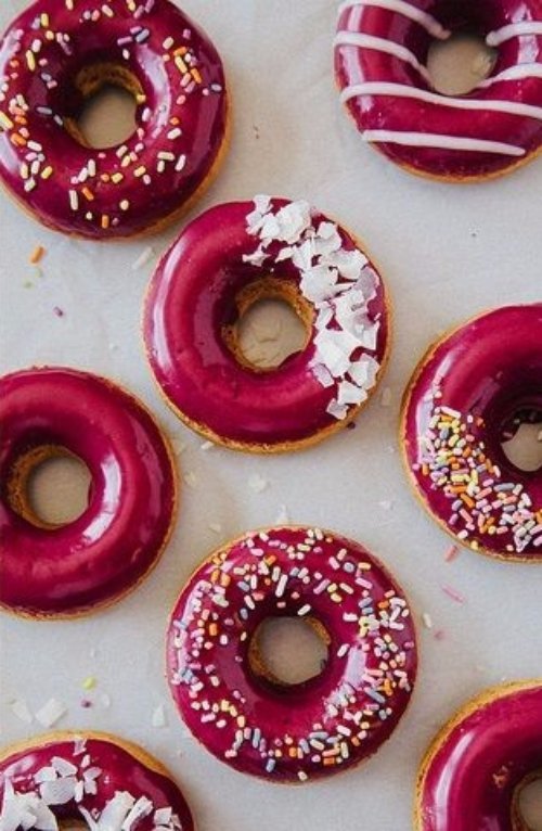 Blueberry Glazed Earl Grey Donuts