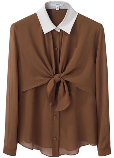 Carven Tie Front Blouse