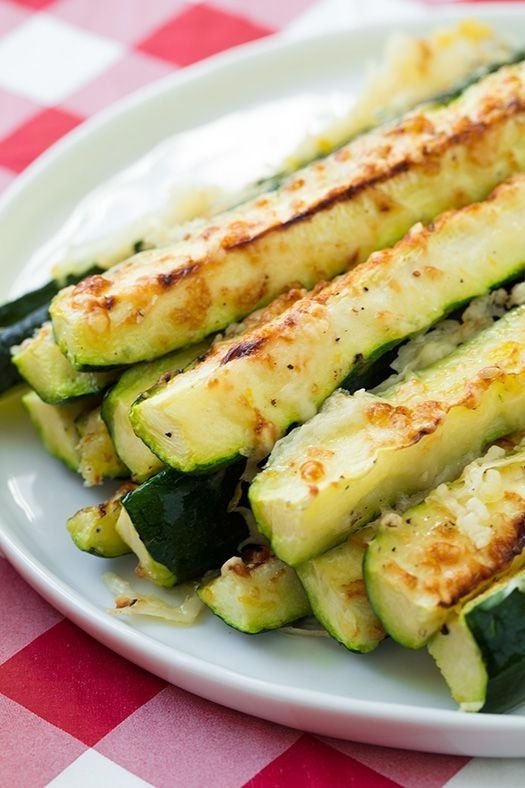 Garlic Lemon and Parmesan Oven Roasted Zucchini