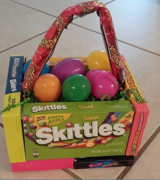 Make an Easter Basket out of Candy Boxes