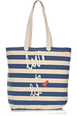 Diane Von Furstenberg Sara Striped Canvas Tote