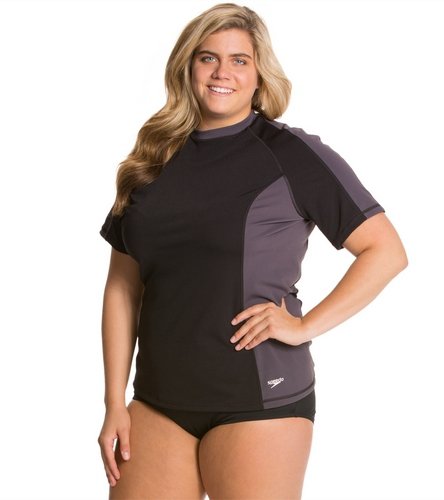 Speedo Women's Endurance S/S plus Size Rashguard