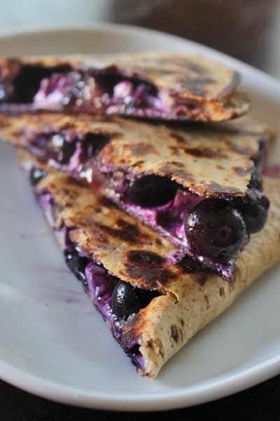 Blueberry Breakfast Quesadilla