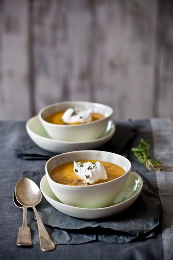 Acorn Squash and Sweet Potato Soup