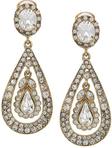 Kenneth Jay Lane Crystal Clip Earrings