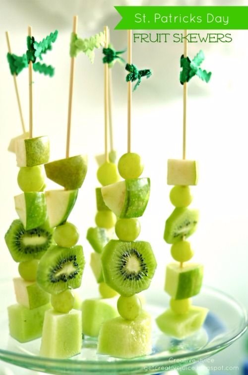 St. Patrick's Day Fruit Skewers