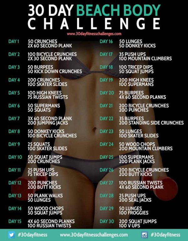 30 Day Beach Body Challenge