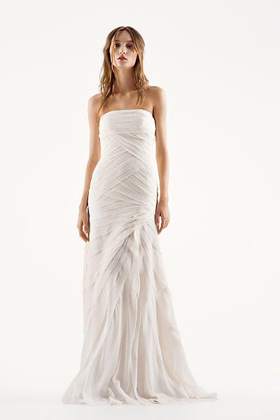 White by Vera Wang Chiffon Dress