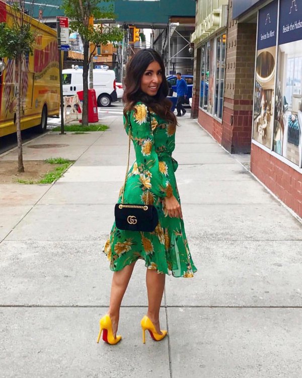 yellow, snapshot, dress, fashion, road,